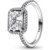 PANDORA prsteň Trblietavý číry halo obdĺžnik 192391C01 PANDORA prsteň Trblietavý číry halo obdĺžnik 192391C01