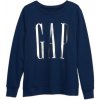 GAP Crewneck Logo tmavo modrá strieborná