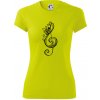 Husľový kľúč kvety - Dámske Fantasy športové (dresovina) - M ( Neonová žltá ) Husľový kľúč kvety - Dámske Fantasy športové (dresovina) - M ( Neonová žltá )