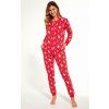 Dámsky overal na spanie Škriatok - na zips XL Červená Dámsky overal na spanie Škriatok - na zips XL Červená