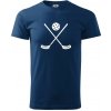 Florbalové hokejky - Klasické pánske tričko vyššej gramáže - 2XL ( Polnočná modrá ) Florbalové hokejky - Klasické pánske tričko vyššej gramáže - 2XL ( Polnočná modrá )