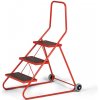 Oceľové mobilné schodíky, 3 stupne, výška plošiny 63 cm Oceľové mobilné schodíky, 3 stupne, výška plošiny 63 cm