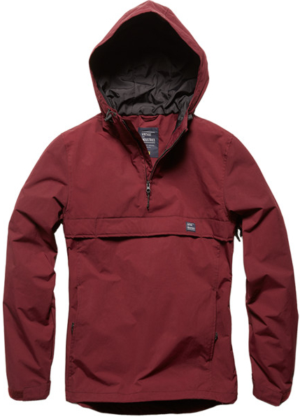 Vintage Industries Shooter Anorak prechodná bunda burgundy bordová