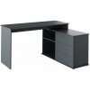 Tempo Kondela Univerzálny rohový PC stôl, grafit, TERINO Tempo Kondela Univerzálny rohový PC stôl, grafit, TERINO