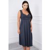 Šaty se širokými ramínky, tmavě šedá - M Šaty se širokými ramínky, tmavě šedá - M