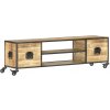 TV stolek 130 x 30 x 39 cm masivní mangovníkové dřevo 286377 TV stolek 130 x 30 x 39 cm masivní mangovníkové dřevo 286377