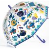 Djeco Rybičky deštník dětský měnící barvu v dešti průhledný