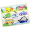 Viga Toys VIGA Montessori drevené puzzle Puzzle 2v1 Figúrky vozidiel Viga Toys VIGA Montessori drevené puzzle Puzzle 2v1 Figúrky vozidiel