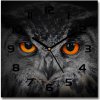 Sklenené hodiny Oči sovy 30x30 cm Sklenené hodiny Oči sovy 30x30 cm