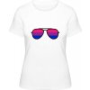 Premium Tričko - Dizajn LGBT BI okuliare - Biela - XL - Dámske Premium Tričko - Dizajn LGBT BI okuliare - Biela - XL - Dámske