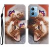 Peňaženkové 3D puzdro COLORED na Xiaomi Redmi Note 12 5G - Motýľ a mačka Peňaženkové 3D puzdro COLORED na Xiaomi Redmi Note 12 5G - Motýľ a mačka