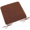 Bellatex Sedák hladký Korall micro - hnědá - 40x40 cm Bellatex Sedák hladký Korall micro - hnědá - 40x40 cm