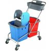 Upratovací vozík 2 x 25l vedrá, chrom. konštrukcia , žmýkací lis Upratovací vozík 2 x 25l vedrá, chrom. konštrukcia , žmýkací lis