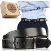 Štýlový Kožený Opasok Pánsky Čierny Brodrene do Nohavíc Obleku 110cm Štýlový Kožený Opasok Pánsky Čierny Brodrene do Nohavíc Obleku 110cm
