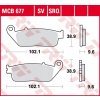 Brzdové platničky TRW Lucas MCB677 Daelim Honda Brzdové platničky TRW Lucas MCB677 Daelim Honda