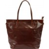 Veľká hnedá talianska kožená kabelka Gregorio Veľká hnedá talianska kožená kabelka Gregorio