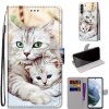 Knižkové puzdro Trendy Cross case Mačka a mačiatko – Samsung Galaxy S21 FE Knižkové puzdro Trendy Cross case Mačka a mačiatko – Samsung Galaxy S21 FE
