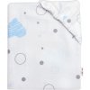 Baby Nellys prestieradlo bavlna I love Boy modrá/biela 60x120