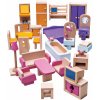 Bigjigs Toys Dřevěný nábytek do domečku pro panenky Bigjigs Toys Dřevěný nábytek do domečku pro panenky