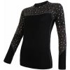 SENSOR MERINO IMPRESS dámske tričko dl.rukáv čierna / pattern Veľkosť: L SENSOR MERINO IMPRESS dámske tričko dl.rukáv čierna / pattern Veľkosť: L