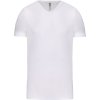 Kariban Tričko K3014 s výstřihem do V, elastické, krátký rukáv, pánské COT20301400103-white L Bílá Kariban Tričko K3014 s výstřihem do V, elastické, krátký rukáv, pánské COT20301400103-white L Bílá