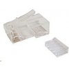 Solarix konektor RJ45 CAT6 UTP 8p8c nestienený skladaný vodič / 100 ks KRJ45/6SLD Solarix konektor RJ45 CAT6 UTP 8p8c nestienený skladaný vodič / 100 ks KRJ45/6SLD