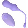 Loveline - fialová vibračná gulička s rádiom, nabíjateľná