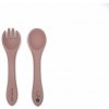 THE COTTON CLOUD SILIKÓNOVÝ SET VIDLIČKY A LYŽIČKY COTTON CLOUD DUSTY PINK