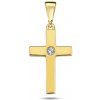 Lillian Vassago Zlatý prívesok krížik so zirkónom LLV98 GP082Y