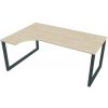 Hobis Pracovný stôl UNI O, ergo, pravý, 180x75,5x120 cm, agát/čierna Hobis Pracovný stôl UNI O, ergo, pravý, 180x75,5x120 cm, agát/čierna