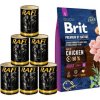 BRIT Premium By Nature Adult Small S 8 kg + hydina v konzerve 6x1240 g
