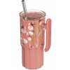 Quokka Nerezový termohrnček so slamkou Umi Floral Coral 720 ml Quokka Nerezový termohrnček so slamkou Umi Floral Coral 720 ml