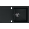 Sink Quality Ferrum, kuchynský granitový drez 770x450x190 mm + čierny sifón, čierna, SKQ-FER.C.1KDO.XB Sink Quality Ferrum, kuchynský granitový drez 770x450x190 mm + čierny sifón, čierna, SKQ-FER.C.1KDO.XB