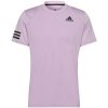 adidas Tričká s krátkym rukávom Club 3 Stripes Fialová adidas Tričká s krátkym rukávom Club 3 Stripes Fialová