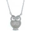 Strieborný náhrdelník sovička dĺžka náhrdelníka 42+3cm Strieborný náhrdelník sovička dĺžka náhrdelníka 42+3cm