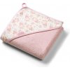 BABYONO Osuška s kapucňou froté ružová 100x100 cm 1552-01-BO BABYONO Osuška s kapucňou froté ružová 100x100 cm 1552-01-BO