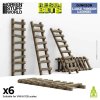 Green Stuff World 3D Printed Large Wooden Ladders -- 3D tlačené veľké drevené rebríky (6 ks) 1:48 Green Stuff World 3D Printed Large Wooden Ladders -- 3D tlačené veľké drevené rebríky (6 ks) 1:48