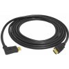 HDMI kábel, lomená zástrčka - rovná zástrčka, 1,5 m, Cu HQ. HDMI kábel, lomená zástrčka - rovná zástrčka, 1,5 m, Cu HQ.