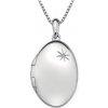 Hot Diamonds Strieborný náhrdelník Hot Diamonds Memoirs Oval Locket DP493 (retiazka, prívesok) Hot Diamonds Strieborný náhrdelník Hot Diamonds Memoirs Oval Locket DP493 (retiazka, prívesok)
