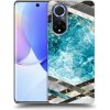 Picasee silikónový čierny obal pre Huawei Nova 9 - Blue geometry Picasee silikónový čierny obal pre Huawei Nova 9 - Blue geometry
