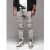 Ombre Men's denim jogger pants with rips and zippers - gray šedá S Ombre 5907064505265 Ombre Men's denim jogger pants with rips and zippers - gray šedá S Ombre 5907064505265