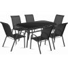 FIELDMANN Set záhradného nábytku Comfort Steel Black 6+1