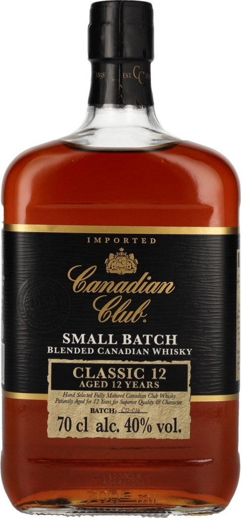 Canadian Club Classic 12y 40% 0,7 l (čistá fľaša)