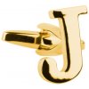 Bubibubi Manžetový gombík zlaté písmeno J Bubibubi Manžetový gombík zlaté písmeno J