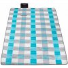 SPRINGOS Pikniková deka 200x200 mozaika modro-sivá SPRINGOS Pikniková deka 200x200 mozaika modro-sivá
