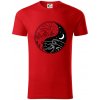 Yin & Yang hory a moře - Tričko z organickej bavlny - 3XL ( Červená ) Yin & Yang hory a moře - Tričko z organickej bavlny - 3XL ( Červená )