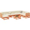 Súprava záhradného nábytku z dreva VidaXL, béžová, 9-dielna Súprava záhradného nábytku z dreva VidaXL, béžová, 9-dielna