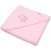 Detská froté osuška s výšivkou a kapuckou New Baby 80x80 ružová sloník Detská froté osuška s výšivkou a kapuckou New Baby 80x80 ružová sloník