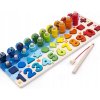 MONTESSORI DREVENÁ TABUĽKA PUZZLE Edukačná HRA Rybičky Čísla Kruhy MONTESSORI DREVENÁ TABUĽKA PUZZLE Edukačná HRA Rybičky Čísla Kruhy
