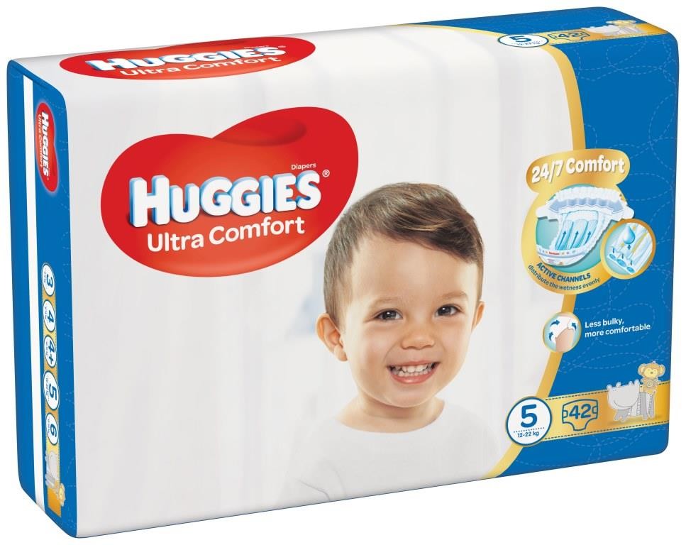 Huggies Ultra Comfort Jumbo 5 12-22 kg 42 ks